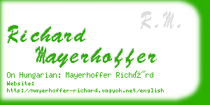 richard mayerhoffer business card